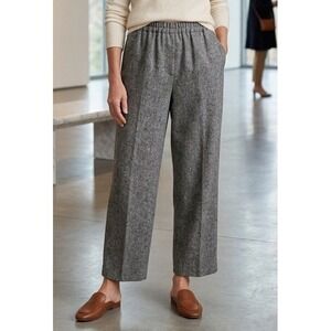 Vintage Barclay Wool Square Pants Women's 17-18 Gray Cropped Straight Pleated